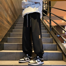加绒加厚休闲运动卫裤男美式针织束脚裤715-6-BX10特P45（控68），男装休闲裤，星座715-6