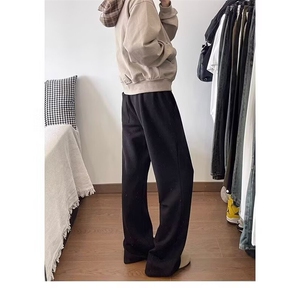 秋季cleanfit微喇卫裤男潮牌休闲百搭直筒灰色运动痞帅长裤子图片