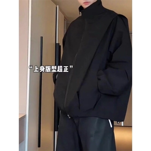 F669P58日系复古日男装春秋立领插肩休闲宽松情侣夹克拉链图片