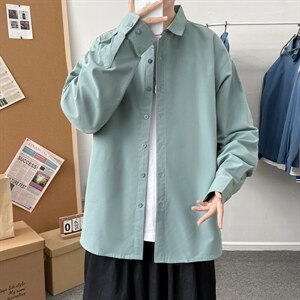 秋季白色长袖宽松衬衫婚礼商务正装衬衣上衣男士潮A056-C800P33图片