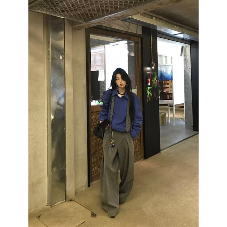 精梳棉高级感抗皱雅痞基础百搭克莱因蓝长袖衬衫~C26101批45,男装衬衫,星座1411A-6