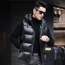 实体男士羽绒服马甲主推大货品质高精品，男装羽绒服，钱塘207-1