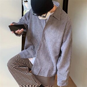 长袖衬衫男纯色灯芯绒衬衫外套C79P33，男装衬衫，星座1116-2