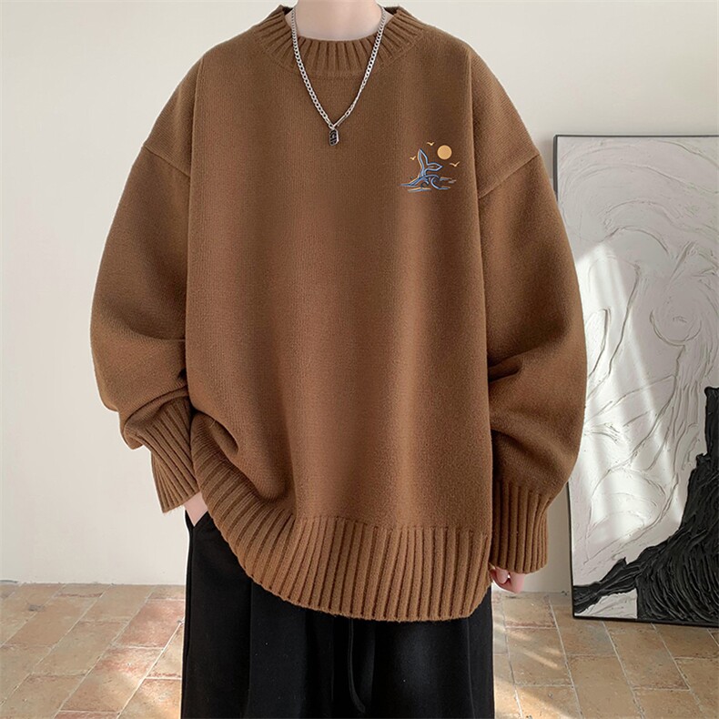 半高领毛衣男士大码针织衫男毛线衣男M18364-P45加绒款-P65,男装针织衫/毛衣,电商A040
