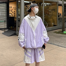 夏季防晒服套装运动风拼色时尚防晒衣夹克衫男XZ514-2-1609-P98，男装防晒衣，星座514-2(原B239)