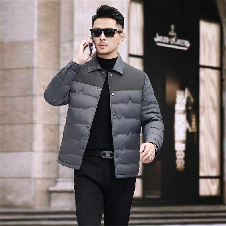 现货新标90绒中青年轻薄羽绒服外套男士秋冬时尚羽绒服夹克,男装夹克,钱塘723