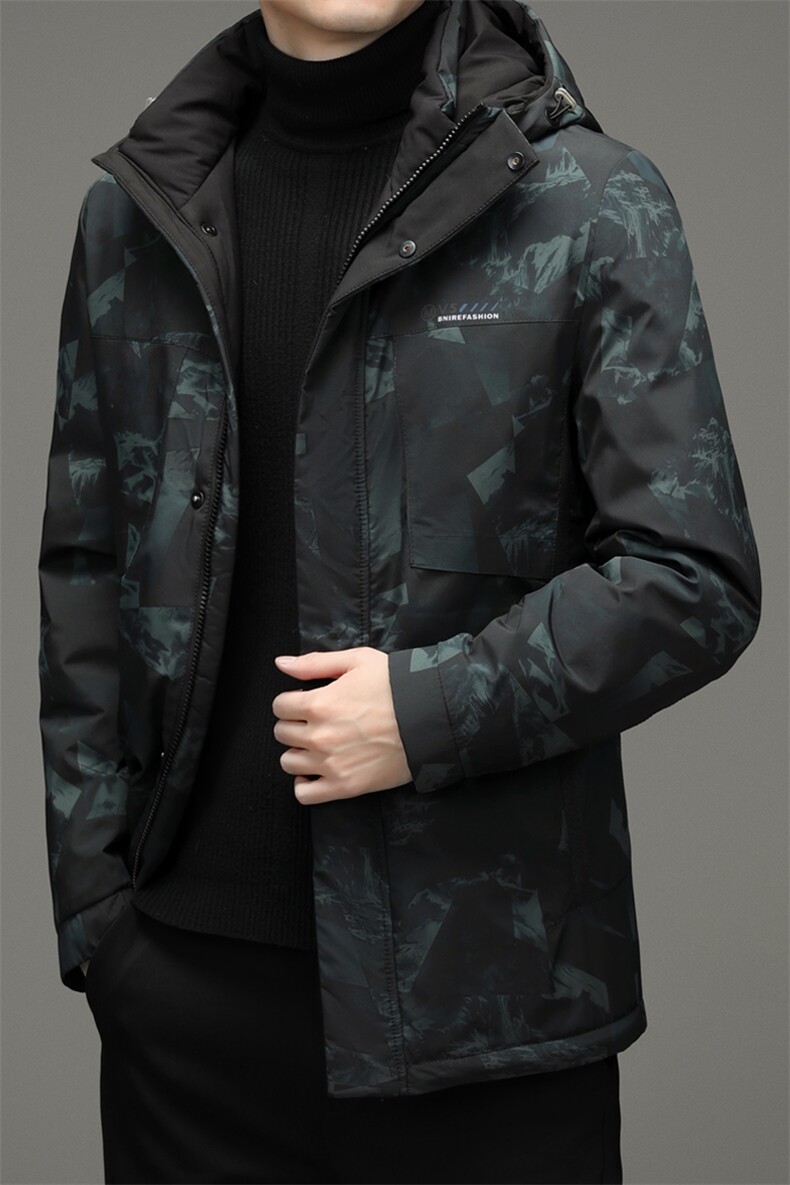 2023冬季新款商务休闲连帽迷彩休闲时尚羽绒服外套男LYC2085-P270,男装羽绒服,电商B212（原钱塘6029）