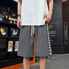 休闲运动风百搭针织拼接风潮流五分裤DK523-特批21，男装休闲裤，星座718-1