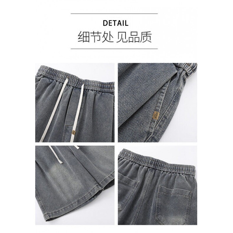 星空网纹牛仔短裤白底平铺高品质牛仔裤C323-1-K511-P38,男装牛仔裤,电商C323-1