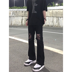 美式高街ins小众破洞牛仔裤货号K751P60，男装牛仔裤，电商A063