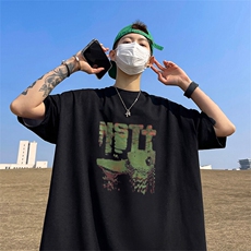 可设48小时发货支持抖音得物来样二开230克重磅美式短袖t恤MT359，男装T恤，电商A486-1