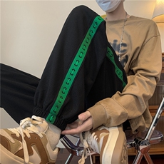 高品质华夫格休闲裤大码宽松长裤模特图B299-X5312-P45-限58，男装休闲裤，电商A061-1