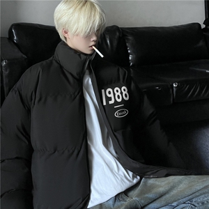 港风潮牌保暖加厚外套潮流印花立领冲锋棉服JK23548特批65控108图片