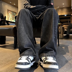 美式高街牛仔裤男简约显高休闲裤G1804/P45，男装牛仔裤，电商D202-1