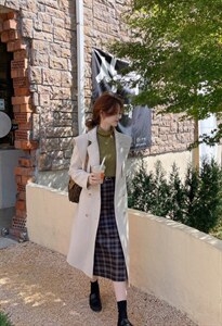 冬季羊绒大衣 配披肩,其它,Ee·G