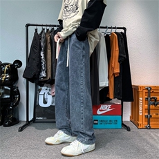 牛仔裤男直筒宽松阔腿裤潮牌潮流百搭休闲长裤子A080-9291-P35，男装牛仔裤，电商A080