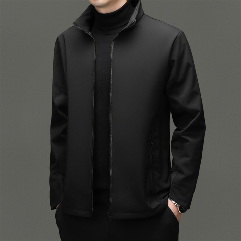 R5261男士立领软壳嘉绒服加厚保暖蓄热外套,男装棉衣,钱塘207-1