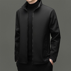 R5261男士立领软壳嘉绒服加厚保暖蓄热外套，男装棉衣，钱塘207-1