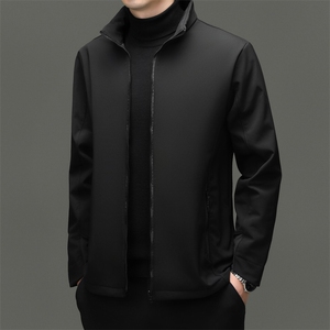 R5261男士立领软壳嘉绒服加厚保暖蓄热外套图片