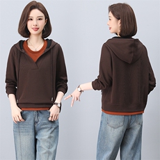 现货加绒冬季卫衣，女装卫衣/绒衫，韩派