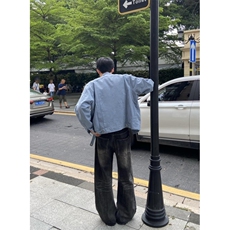 【有货】冰川蓝立领外套男高级感痞帅春秋工装夹克JK7703LL-特P65，男装夹克，星座1007（原301D）
