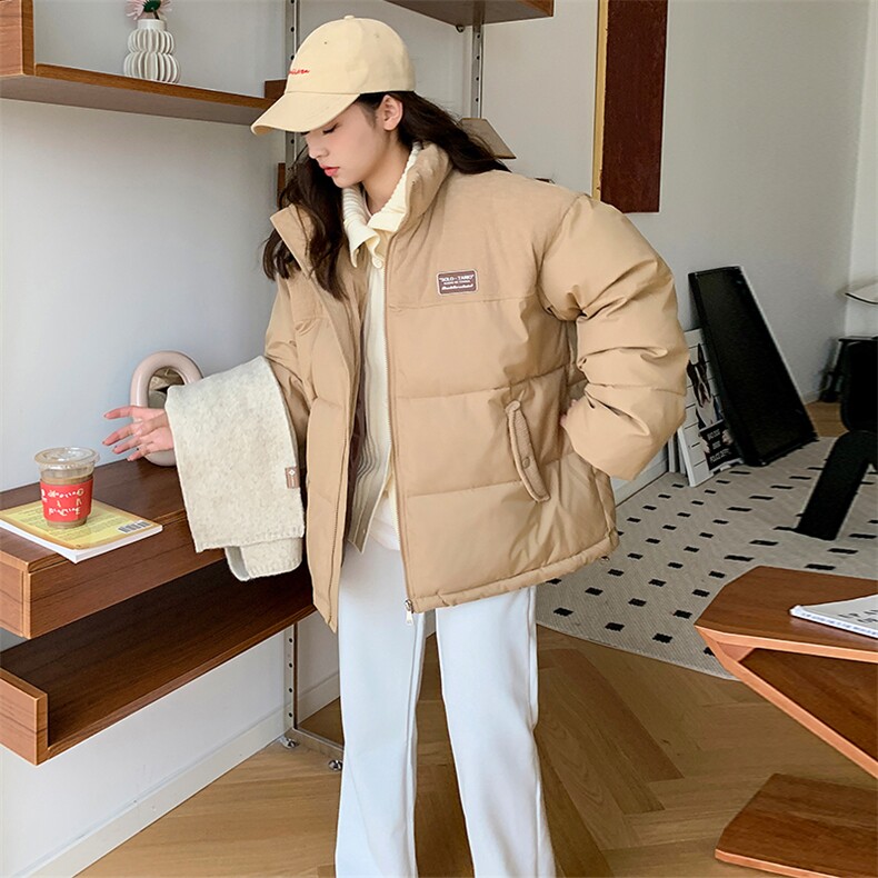 王鹤棣同款灯芯绒棉服冬季2023oversize情侣复古加厚短款外套,女装棉衣/棉服,梦白服饰厂