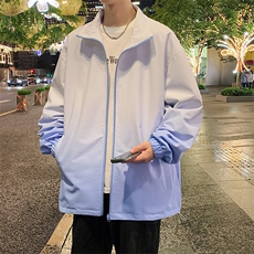港风双面穿渐变上衣夹克宽松落肩立领冲锋衣外套JK906P75，男装夹克，星座1204-3