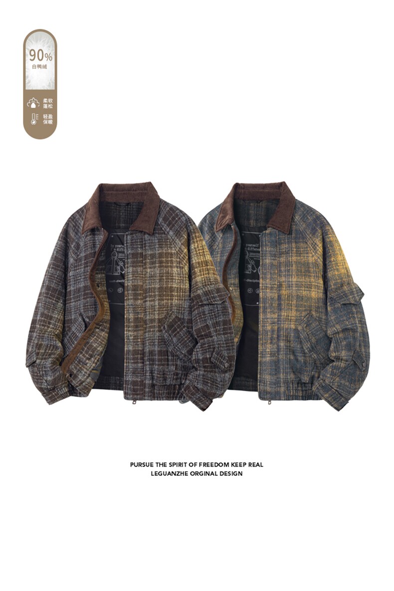 2025冬季新款港风白底大码90%白鸭绒羽绒服M-3XLG9902-特P220,男装羽绒服,电商A022