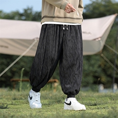 秋冬季风松紧腰束脚阔腿灯笼裤大码休闲运动哈伦裤长裤WK18，男装休闲裤，星座219