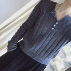 2025年秋季通勤常规长袖坑条半开领长袖，女装针织衫/毛衣，胜酷羊绒