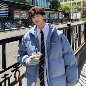 情侣连帽棉衣男宽松男士棉袄字母印花棉服冬季潮A266-WT09-P65图片