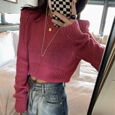 垫肩毛衣，女装针织衫/毛衣，XTZ style