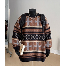 假模风圣诞圆领加厚毛衣套头风外贸大码男装糯糯休闲针织衫，男装针织衫/毛衣，星座909-2（原星座717-2）