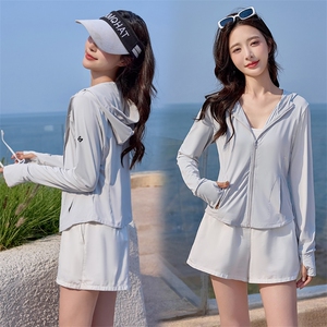 冰丝凉感防紫外线防晒衣女夏季2025新款小个子修身显瘦防晒服外套图片