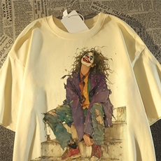 美式高街痞帅短袖t恤男宽松印花半袖体恤ins潮牌夏季LM1311-P35，男装T恤，星座1008