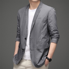 BW5168钱塘2020-2夏季薄款男士长袖西服外套时尚修身防晒衣P145，男装西服，钱塘207-2