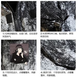 MC49122-P135 日系潮棉衣男大码派克服男工装棉服外套棉袄 砖墙图片