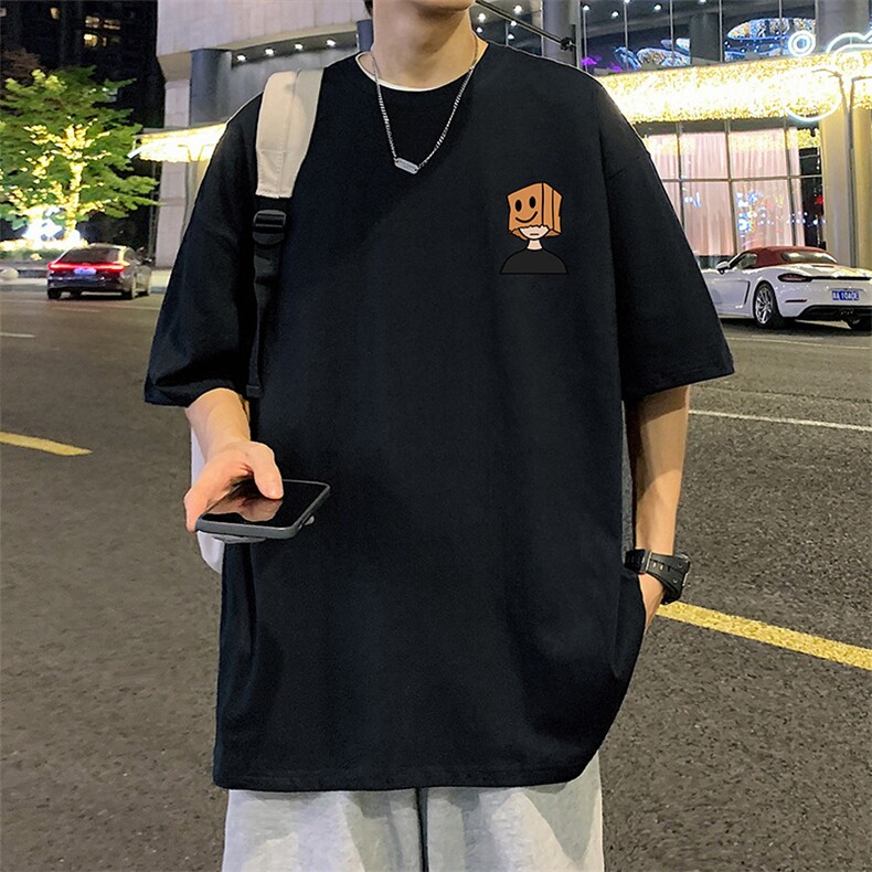 T753P26夏季新品港风高街美式短袖T恤宽松ins重磅纯棉体恤图片