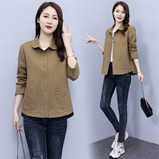 2024年秋季新款时尚气质休闲短款风衣棉外套女春秋款宽松百搭，女装中老年女装，妃曼