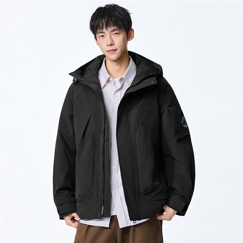 2025新款连帽秋冬工装棉服夹克外套男保暖休闲宽松上衣外套,男装棉衣,电商D215