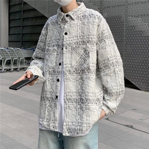 慵懒潮流冬季原宿长袖简约潮衬衫百搭文艺宽松型男新款W5387-P52图片