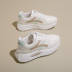 新款学生运动跑步鞋休闲鞋厚底增高鞋拼色单鞋女，女鞋休闲鞋，电商A223