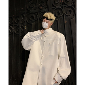衬衫男士长袖韩版潮流垫肩宽松百搭2025春季ins帅气外套CY984-P39图片