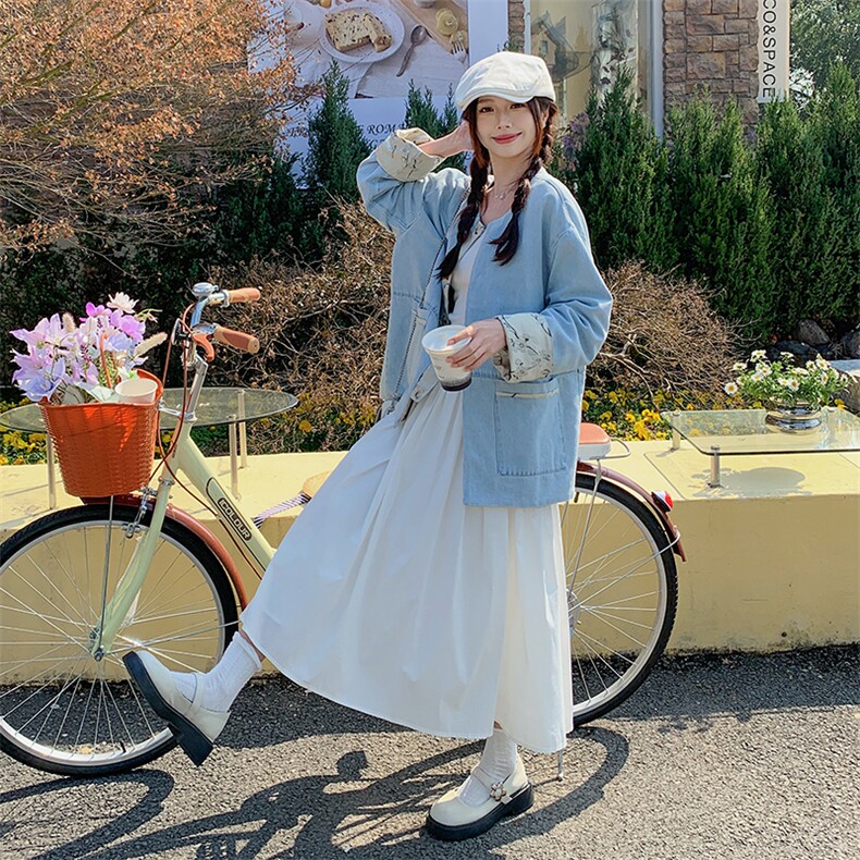 现货两面穿提花新中式牛仔外套1013P165K248,女装短外套,2C285