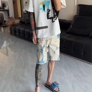 夏季新款美式短裤男潮牌薄款设计感小众宽松大码运动休闲五分裤子图片