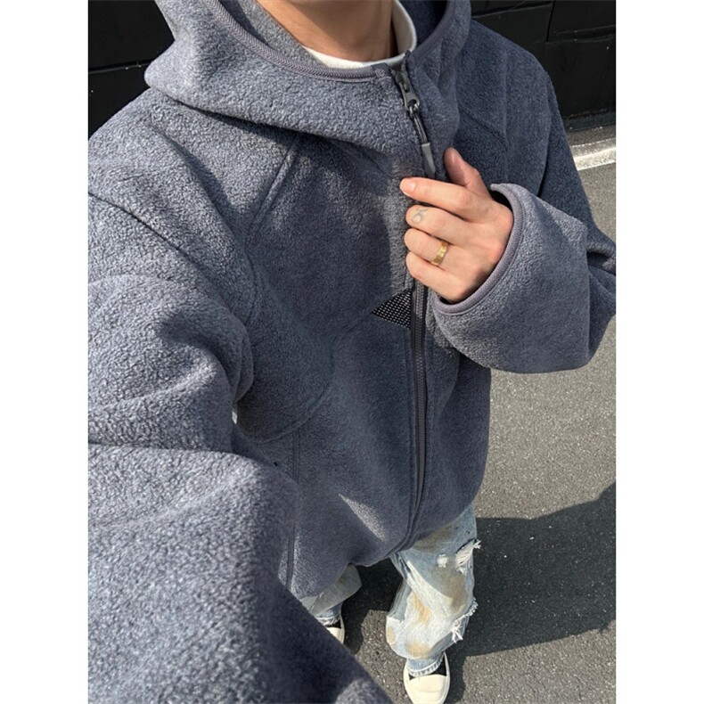 美式复古cleanfit针织毛衣男女宽松休闲拉链开衫连帽外套,男装针织衫/毛衣,四季星座505
