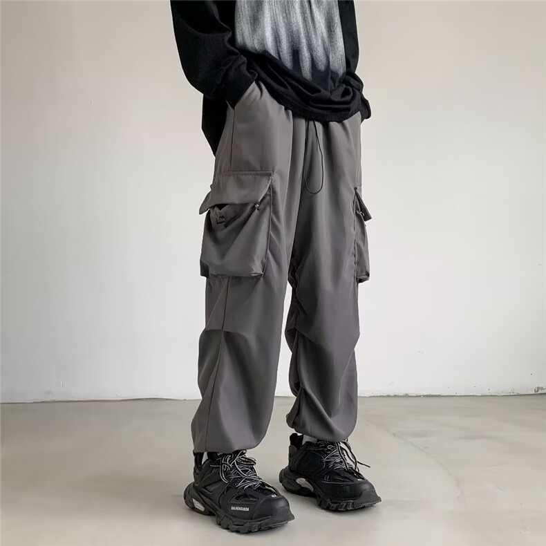 休闲裤男韩版潮流美式高街大口袋2024秋冬季新款ins长裤K4575-P34,男装休闲裤,星座412-3