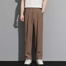 SJ-217-2-HK2358-P45早秋直筒西装裤男垂感大码西裤正装休闲裤，男装西服套装，星座217-2