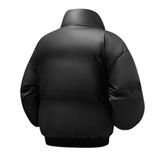现货5W件冬季三防重磅boxy短款羽绒连帽PU皮棉衣外套防风加厚棉服，男装棉衣，电商A486-1