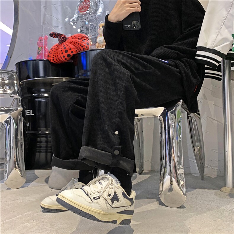 秋冬新款灯芯绒休闲裤潮流宽松直筒裤A161-2-G3017-P35，男装休闲裤，电商A161-2